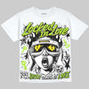  Max 95 Big Bubble Neon Yellow DopeSkill Oversize Print T-Shirt Locked in Love Graphic Streetwear - White