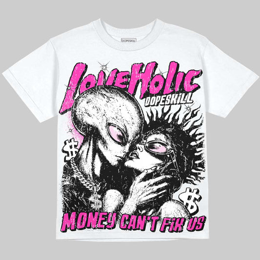 Dunk Triple Pink DopeSkill Oversize Print T-Shirt Love Holic Graphic Streetwear - White
