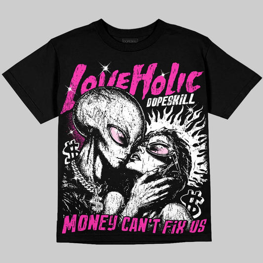 Dunk Triple Pink DopeSkill Oversize Print T-Shirt Love Holic Graphic Streetwear - Black