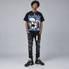 Black University Blue 5s DopeSkill Oversize Print T-Shirt Love Holic Graphic