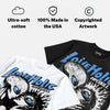 Black University Blue 5s DopeSkill Oversize Print T-Shirt Love Holic Graphic