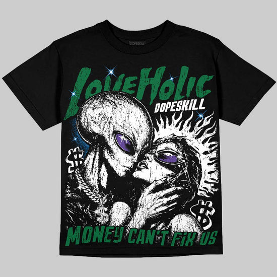 Jordan 12 Bucks DopeSkill Oversize Print T-Shirt Love Holic Graphic Streetwear - Black