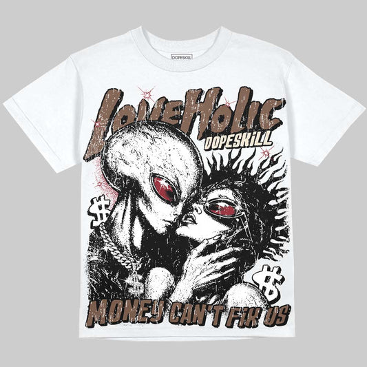 Jordan 12 Fireside DopeSkill Oversize Print T-Shirt Love Holic Graphic Streetwear - White