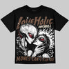 Jordan 12 Fireside DopeSkill Oversize Print T-Shirt Love Holic Graphic Streetwear - black