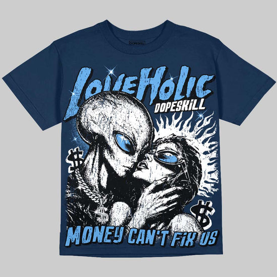 Jordan 13 Flint DopeSkill Oversize Print T-Shirt Love Holic Graphic Streetwear - Navy
