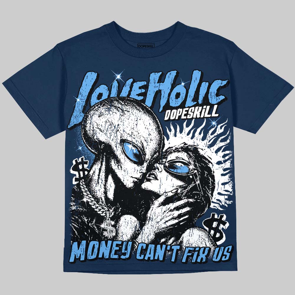 Jordan 13 Flint DopeSkill Oversize Print T-Shirt Love Holic Graphic Streetwear - Navy