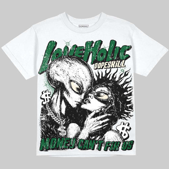 Jordan 14 Forest Green DopeSkill Oversize Print T-Shirt Love Holic Graphic Streetwear - White