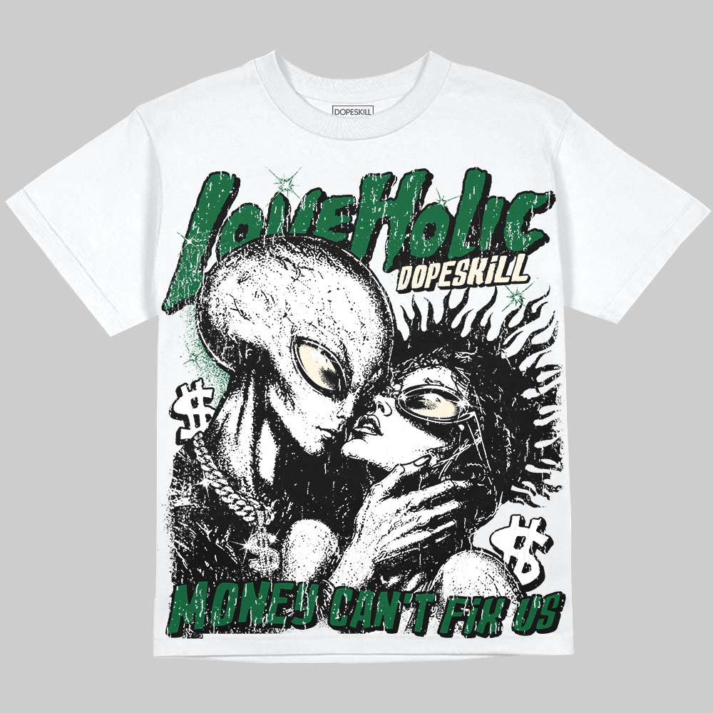 Jordan 14 Forest Green DopeSkill Oversize Print T-Shirt Love Holic Graphic Streetwear - White