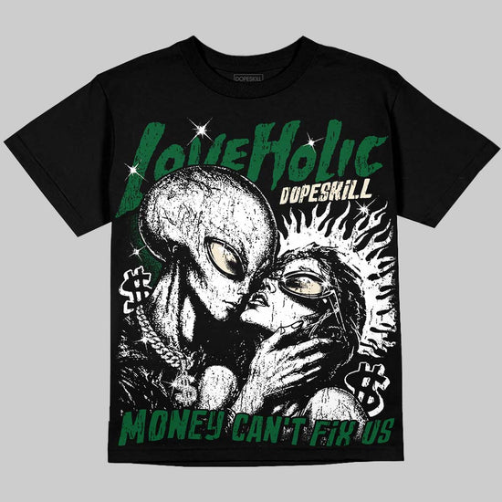 Jordan 14 Forest Green DopeSkill Oversize Print T-Shirt Love Holic Graphic Streetwear - Black
