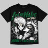 Jordan 14 Forest Green DopeSkill Oversize Print T-Shirt Love Holic Graphic Streetwear - Black