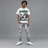 Forest Green 14s DopeSkill Oversize Print T-Shirt Love Holic Graphic