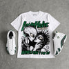 Forest Green 14s DopeSkill Oversize Print T-Shirt Love Holic Graphic