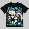 Jordan 11 Gamma Blue DopeSkill Oversize Print T-Shirt Love Holic Graphic Streetwear - Black