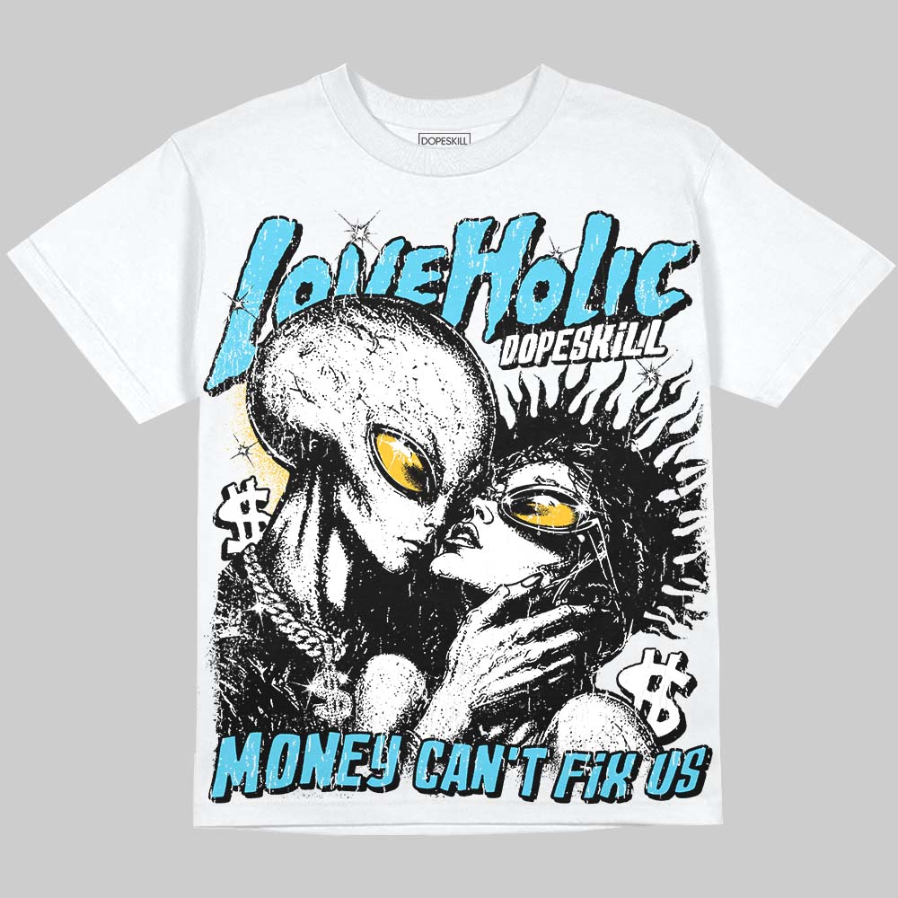 Jordan 11 Gamma Blue DopeSkill Oversize Print T-Shirt Love Holic Graphic Streetwear - White