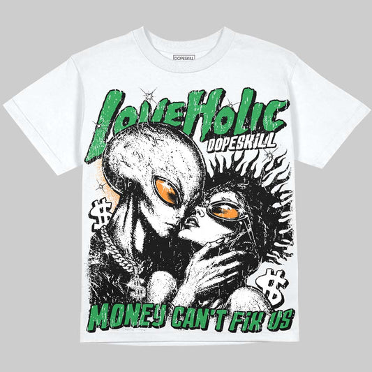 Jordan 11 Green Screen DopeSkill Oversize Print T-Shirt Love Holic Graphic Streetwear - White