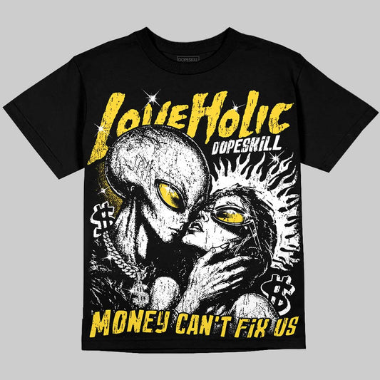Jordan 4 Thunder DopeSkill Oversize Print T-Shirt Love Holic Graphic Streetwear - Black