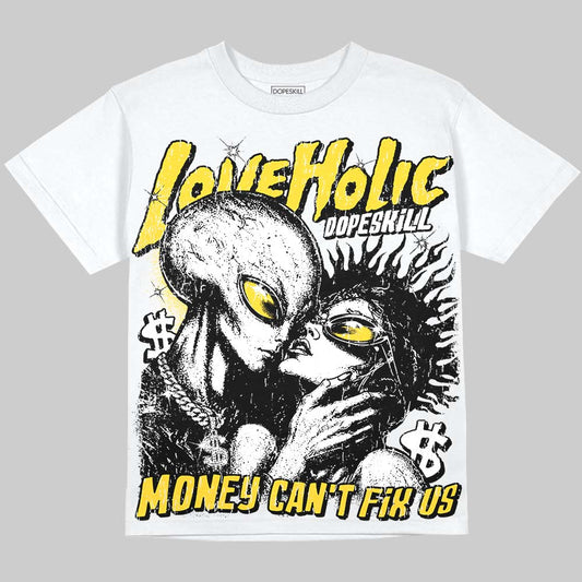 Jordan 4 Thunder DopeSkill Oversize Print T-Shirt Love Holic Graphic Streetwear - White