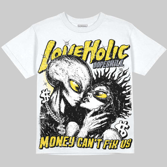 Jordan 4 Tour Yellow DopeSkill Oversize Print T-Shirt Love Holic Graphic Streetwear - White