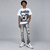 True Blue 3s DopeSkill Oversize Print T-Shirt Love Holic Graphic