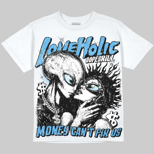 Jordan 11 University Blue  DopeSkill Oversize Print T-Shirt Love Holic Graphic Streetwear - White