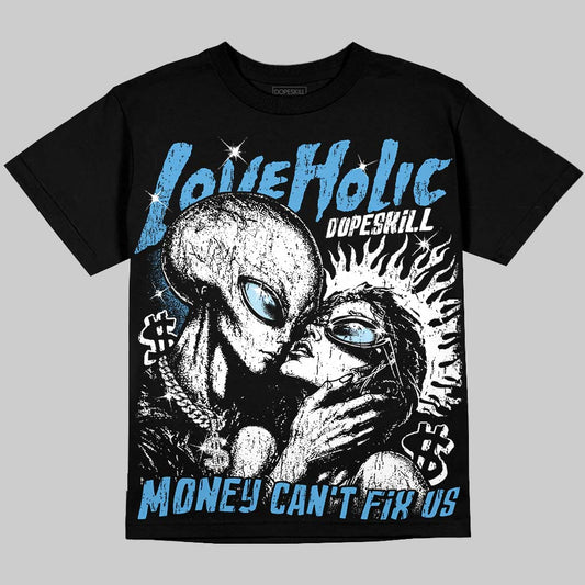 Jordan 11 University Blue  DopeSkill Oversize Print T-Shirt Love Holic Graphic Streetwear - Black