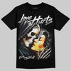 Dunk Panda White Black DopeSkill T-Shirt Love Hurts Graphic Streetwear - Black