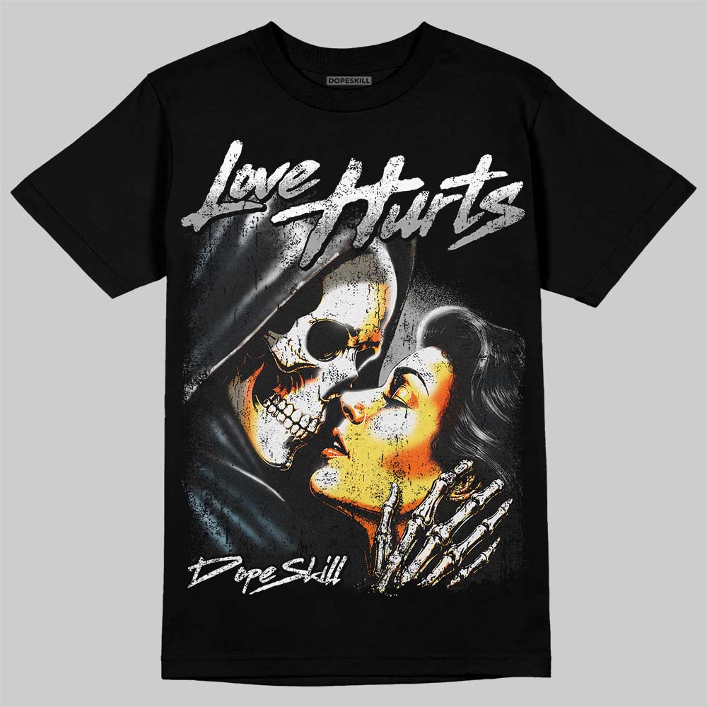 Dunk Panda White Black DopeSkill T-Shirt Love Hurts Graphic Streetwear - Black