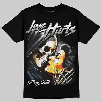 Dunk Panda White Black DopeSkill T-Shirt Love Hurts Graphic Streetwear - Black