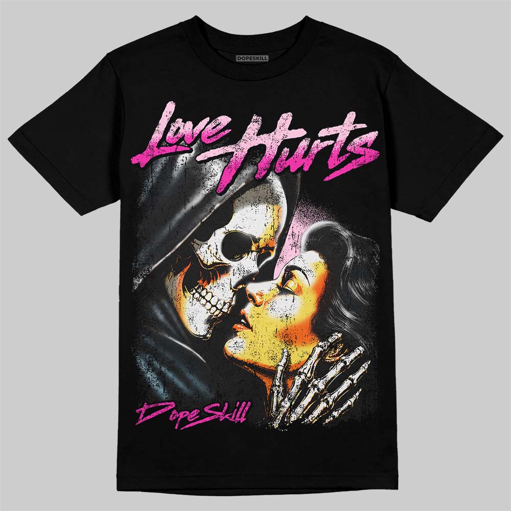 Dunk Triple Pink DopeSkill T-Shirt Love Hurts Graphic Streetwear - Black