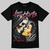 Jordan 4 Bred DopeSkill T-Shirt Love Hurts Graphic Streetwear - Black