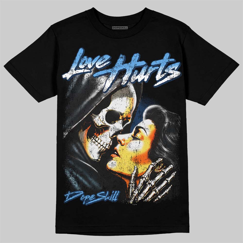 Jordan 13 Flint DopeSkill T-Shirt Love Hurts Graphic Streetwear - Black