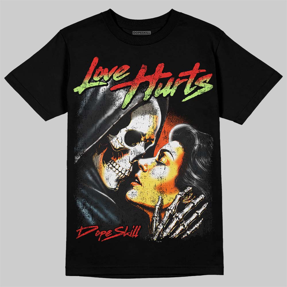 Jordan 5 Halloween DopeSkill T-Shirt Love Hurts Graphic Streetwear - Black