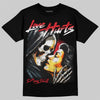 Jordan 9 Space Jam DopeSkill T-Shirt Love Hurts Graphic Streetwear - Black