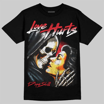 Jordan 9 Space Jam DopeSkill T-Shirt Love Hurts Graphic Streetwear - Black