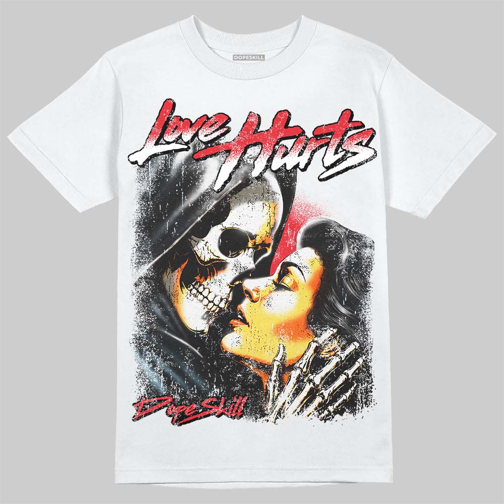 Jordan 9 Space Jam DopeSkill T-Shirt Love Hurts Graphic Streetwear - White