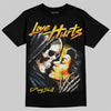 Jordan 4 Thunder DopeSkill T-Shirt Love Hurts Graphic Streetwear - black