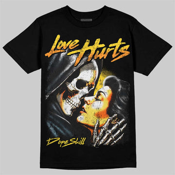 Jordan 4 Thunder DopeSkill T-Shirt Love Hurts Graphic Streetwear - black