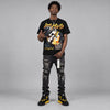 Black Tour Yellow AJ 4 Thunder DopeSkill T-Shirt Love Hurts Graphic