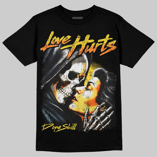Jordan 4 Tour Yellow DopeSkill T-Shirt Love Hurts Graphic Streetwear - black