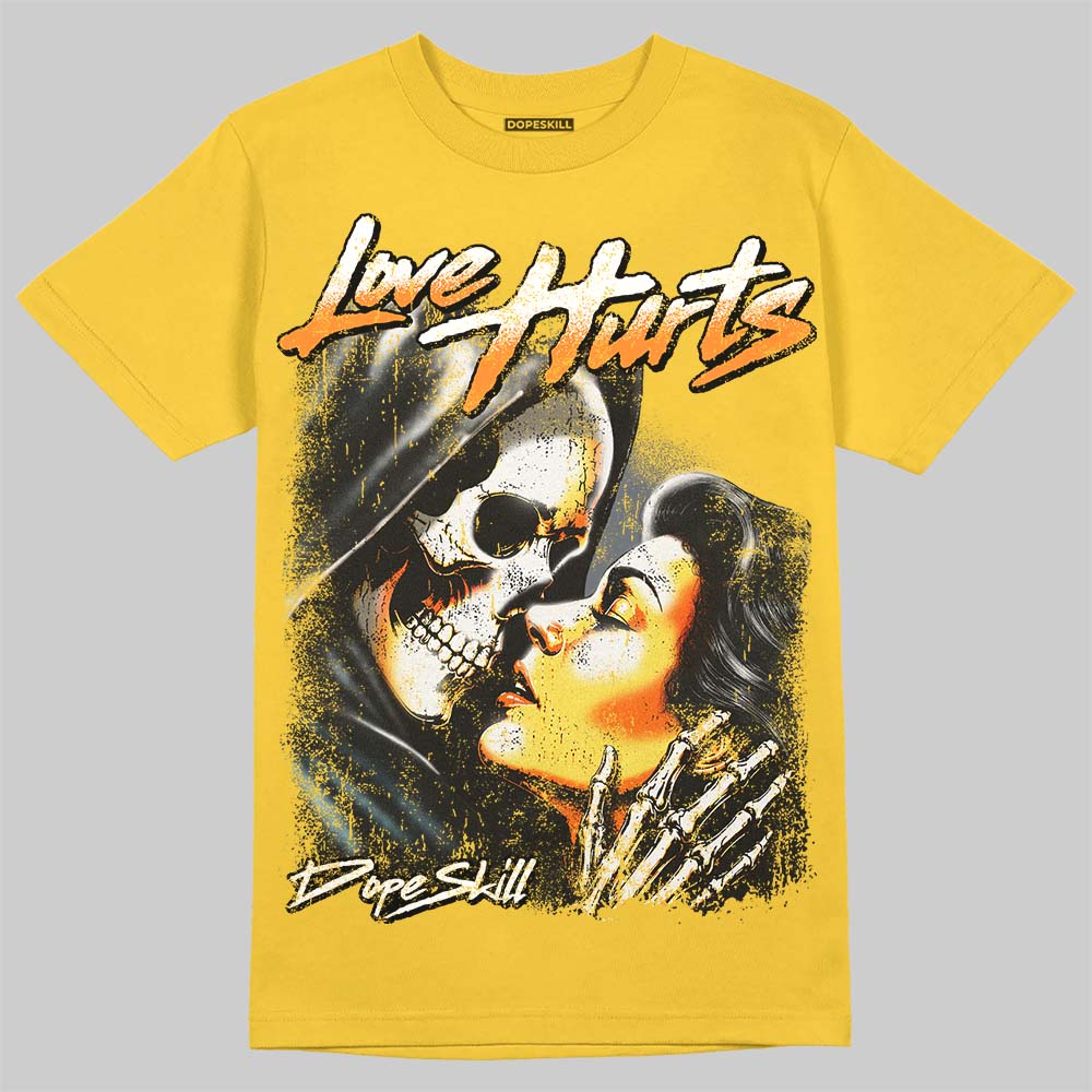 Jordan 4 Tour Yellow DopeSkill T-Shirt Love Hurts Graphic Streetwear - Daisy