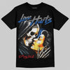 Jordan 3 True Blue DopeSkill T-Shirt Love Hurts Graphic Streetwear - Black