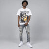 White Metallic 5s DopeSkill T-Shirt Love Hurts Graphic