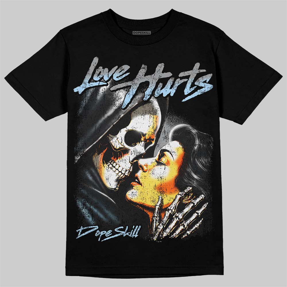 Jordan 5 Wolf Grey DopeSkill T-Shirt Love Hurts Graphic Streetwear - black