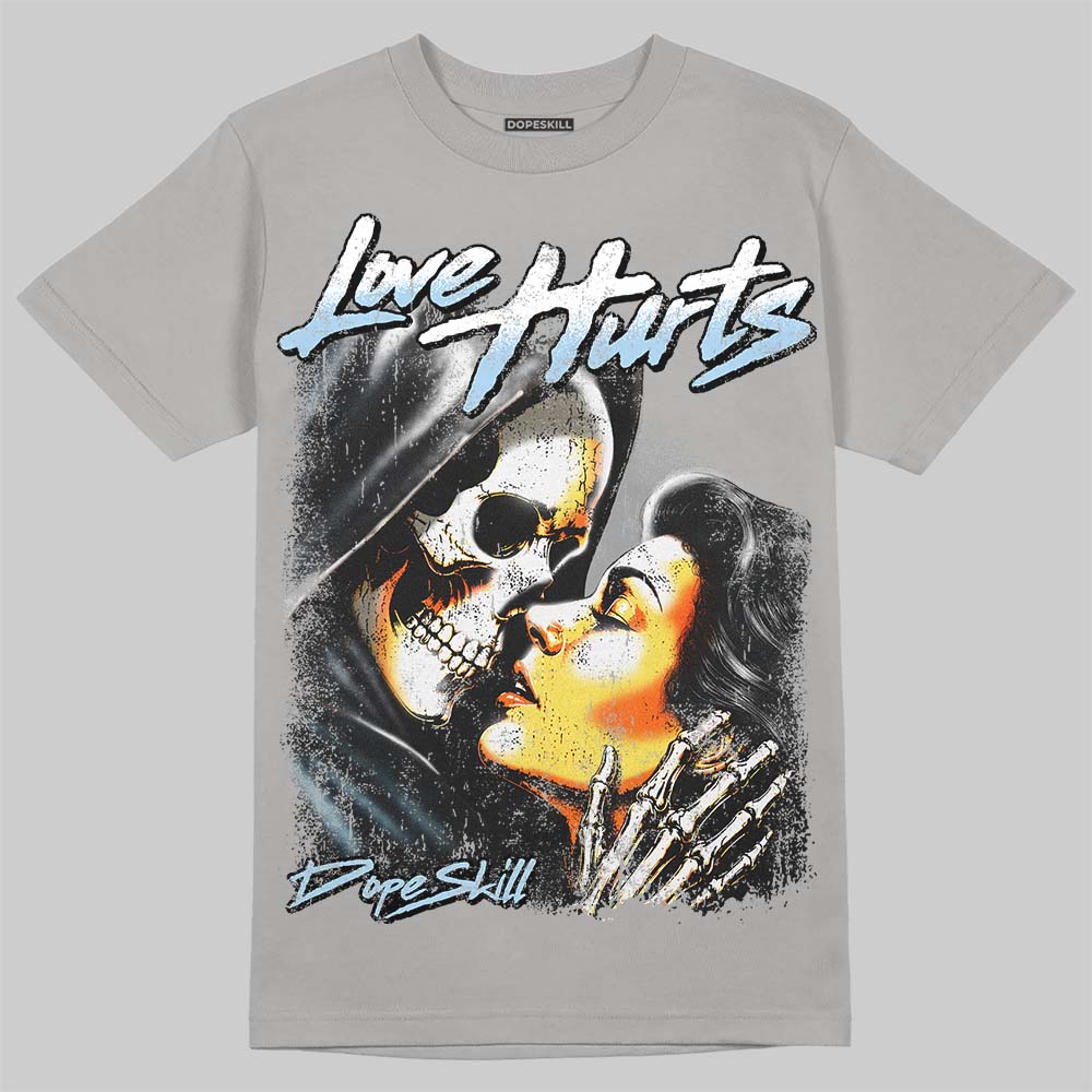 Jordan 5 Wolf Grey DopeSkill T-Shirt Love Hurts Graphic Streetwear - Gravel