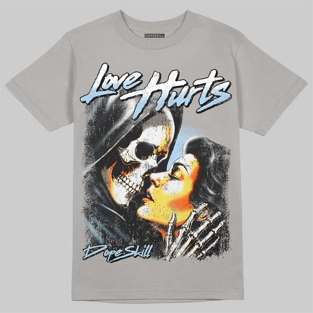 Jordan 5 Wolf Grey DopeSkill T-Shirt Love Hurts Graphic Streetwear - Gravel