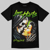 Max 95 Big Bubble Neon Yellow DopeSkill T-Shirt Love Hurts Graphic Streetwear - Black