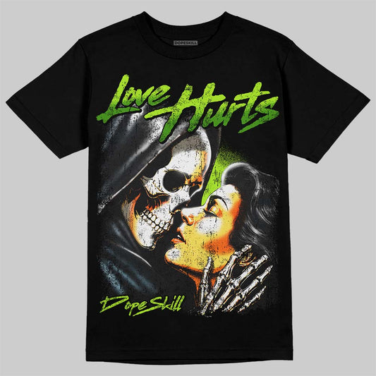 Max 95 Big Bubble Neon Yellow DopeSkill T-Shirt Love Hurts Graphic Streetwear - Black