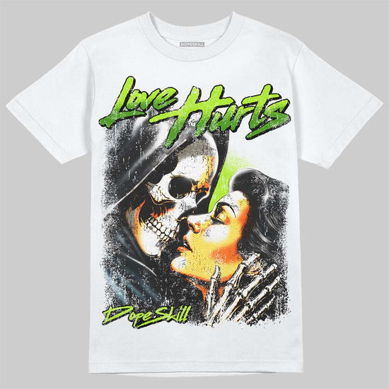 Max 95 Big Bubble Neon Yellow DopeSkill T-Shirt Love Hurts Graphic Streetwear - White