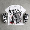 Dunk Panda White Black DopeSkill Oversize Print T-Shirt Lover In $ilence Graphic