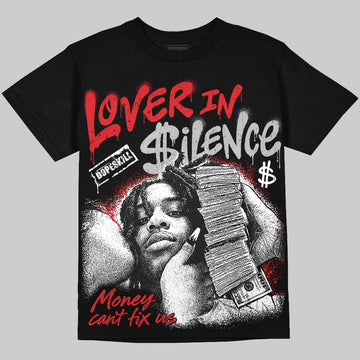 Jordan 4 Bred DopeSkill Oversize Print T-Shirt Lover In $ilence Graphic Streetwear - Black